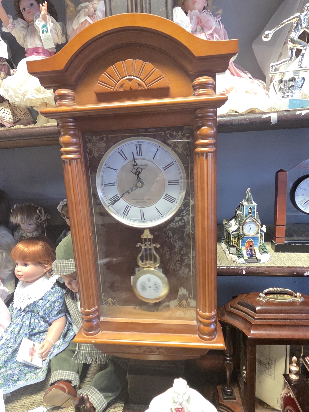 Vintage Howard Miller Victor Wooden Wall Clock #645-623